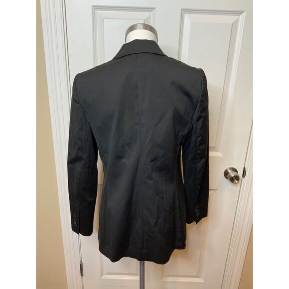 Rebecca Taylor Black Ottoman Ruched Blazer, Size 8, NWT $550 - Picture 5 of 7
